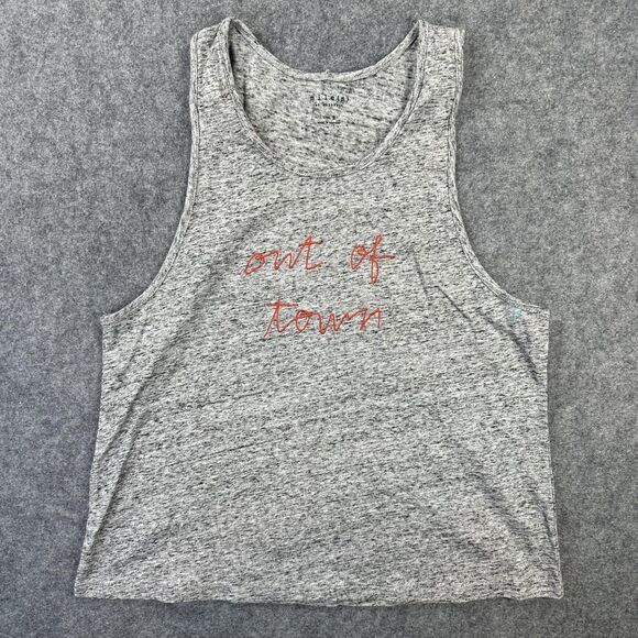 Madewell Tops - Madewell Mile(s) Tank Top Womens Small Gray Out Of Town Graphic Travel Casual